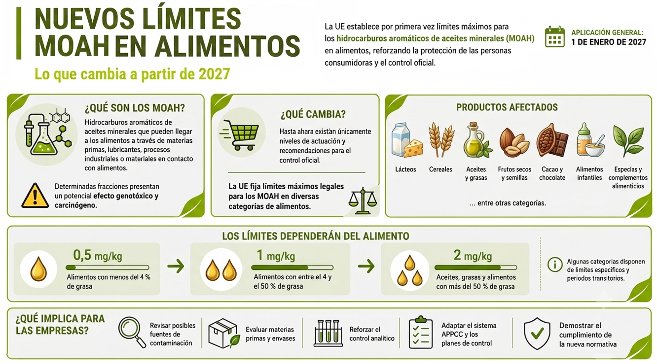 Limite MOAH Alimentos